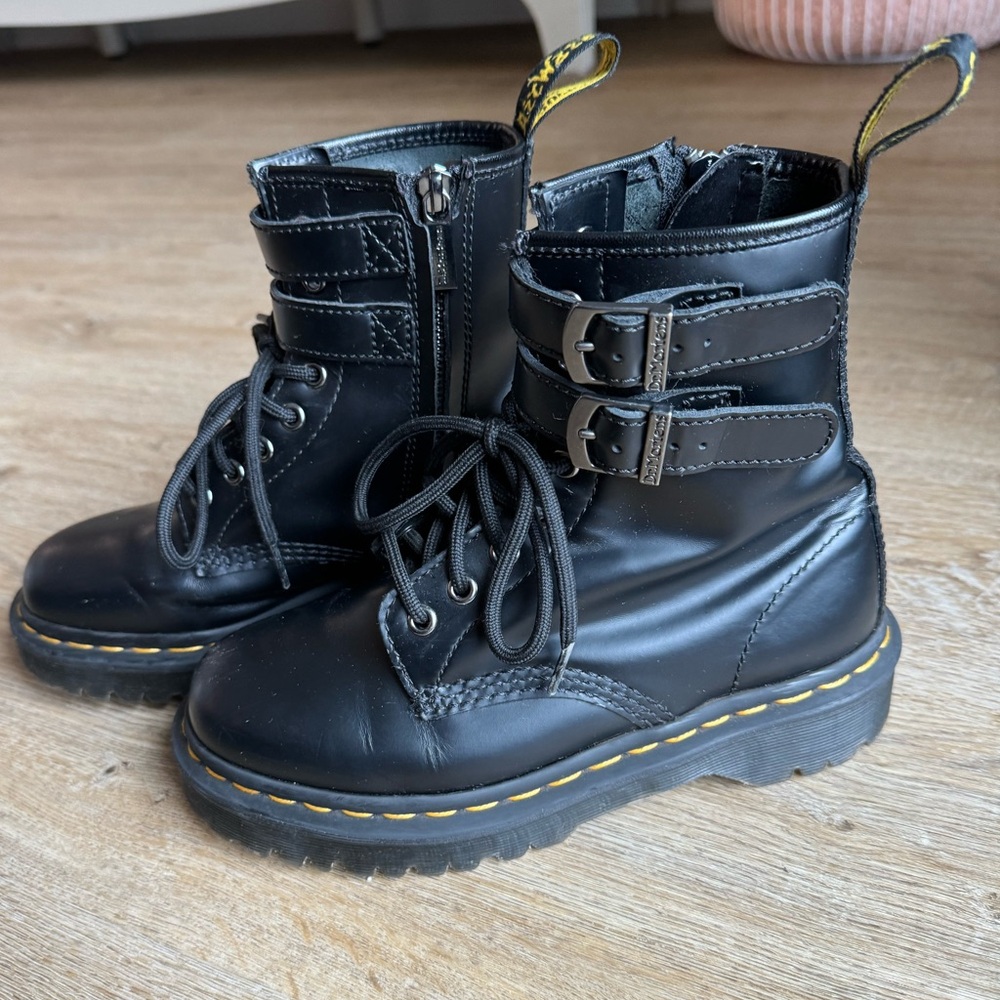 Dr. Martens 1460 Smooth Leather Buckle Boots